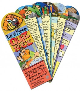 $7.99 - BOOK OF MORMON QUIZ-BEE: 28 Book of Mormon stories, 195 questions and answers, fan-deck, gospelgrabbag.com