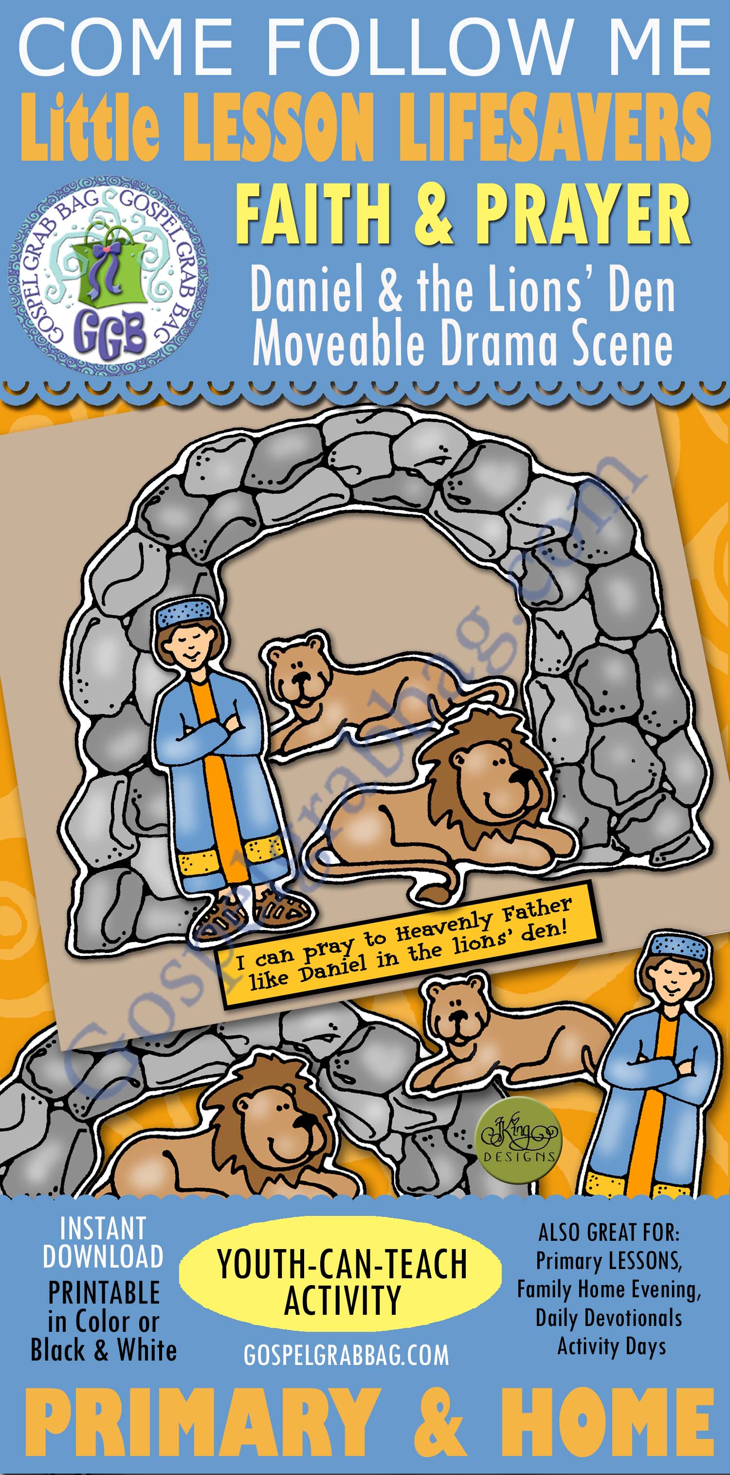 PRAYER - MIRACLES ACTIVITY: Daniel and Lions' Den (Drama Scene) I Can Pray to Heavenly Father Daniel and the Lions’ Den (Drama Scene)