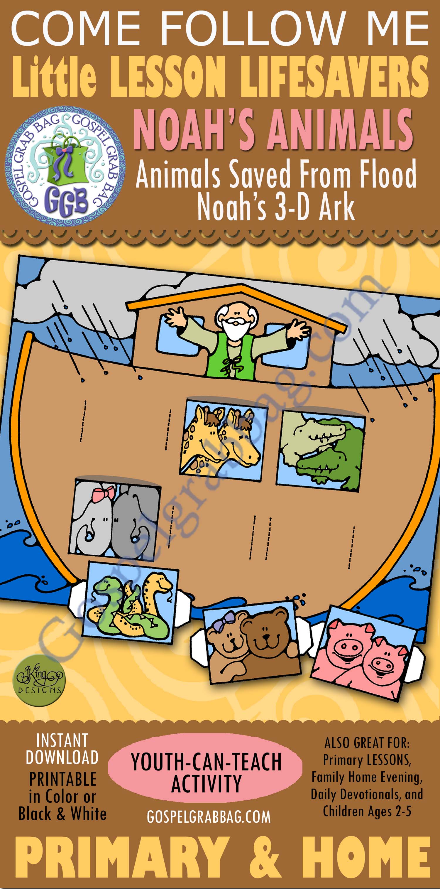 Animals Saved From the Flood – Noah’s 3-D Ark