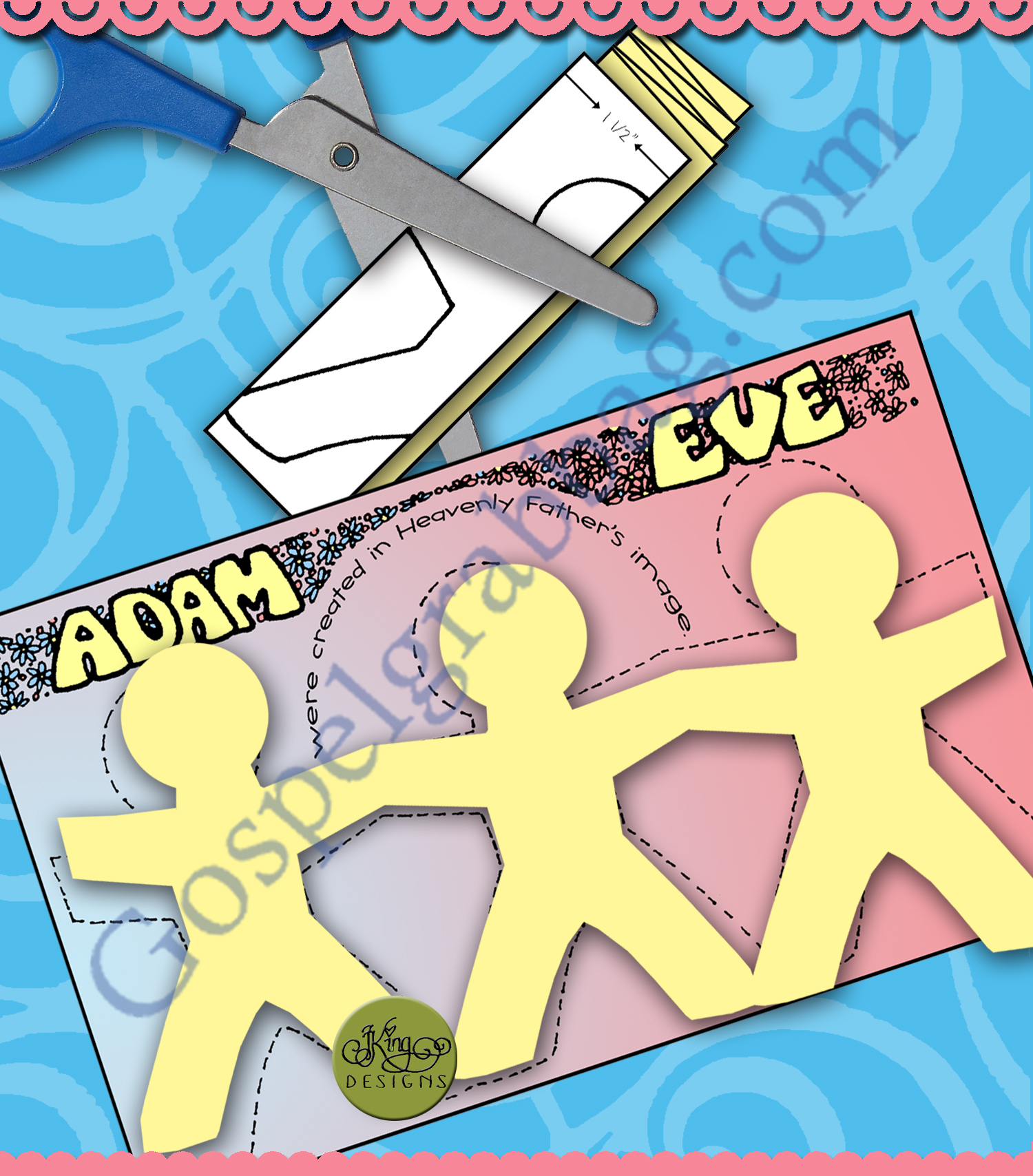 ADAM AND EVE paper doll pleats - Sunbeam & Nursery