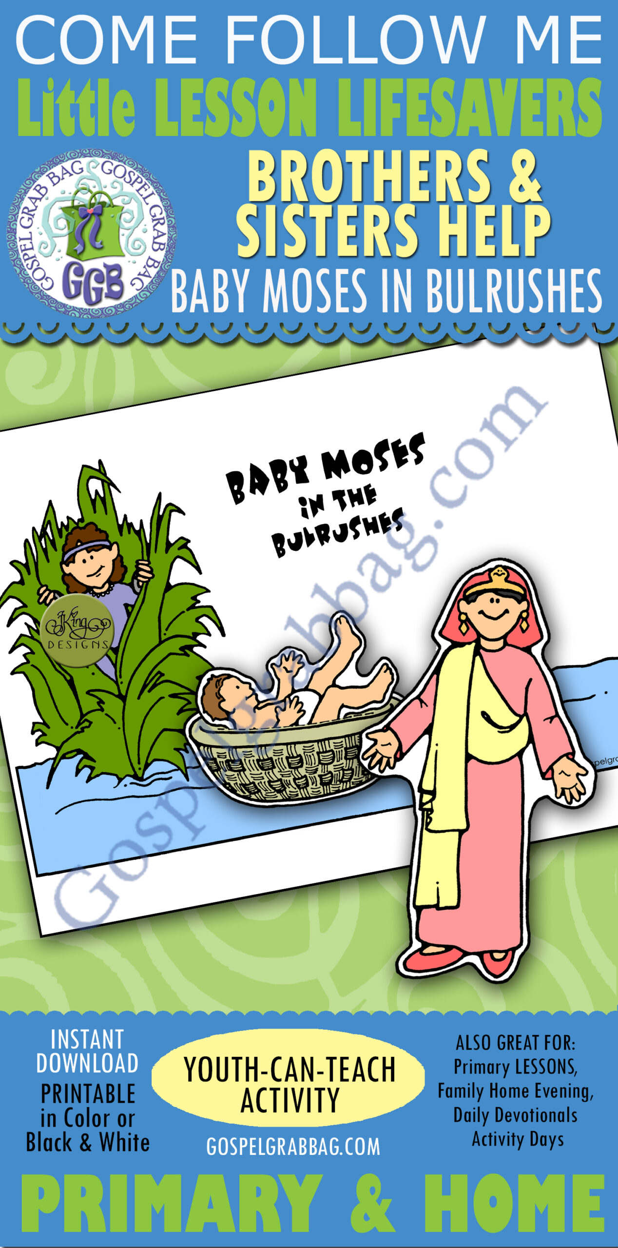Bible Activity -Baby MOSES printable