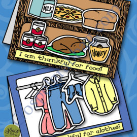 Thankful for Food and Clothing Cupboard and Closet