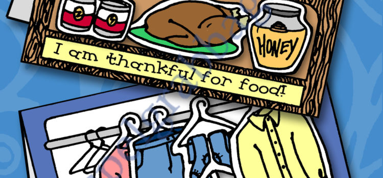 Thankful for Food and Clothing Cupboard and Closet