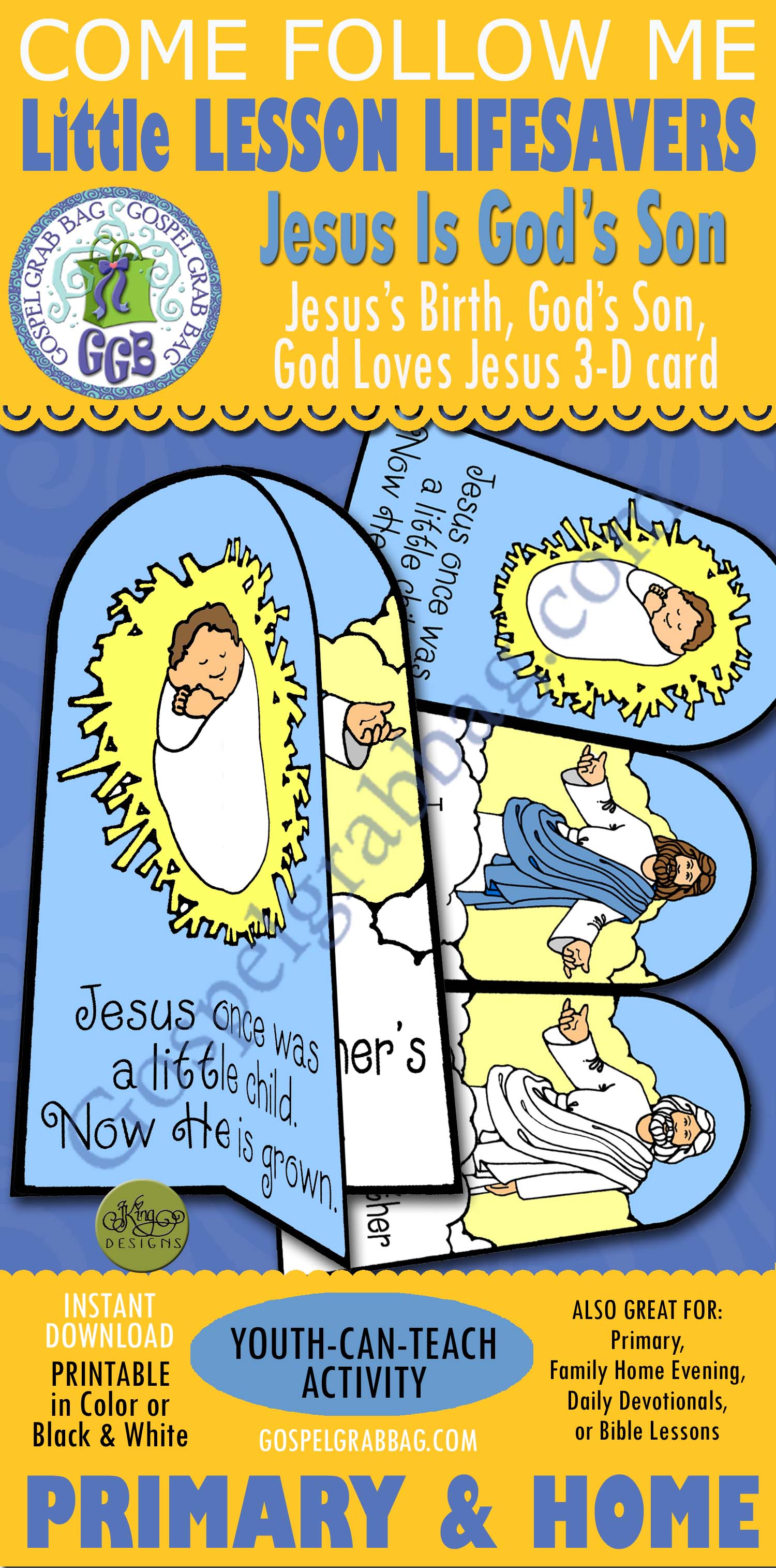 Jesus is Heavenly Father’s Son 3-D stand-up card