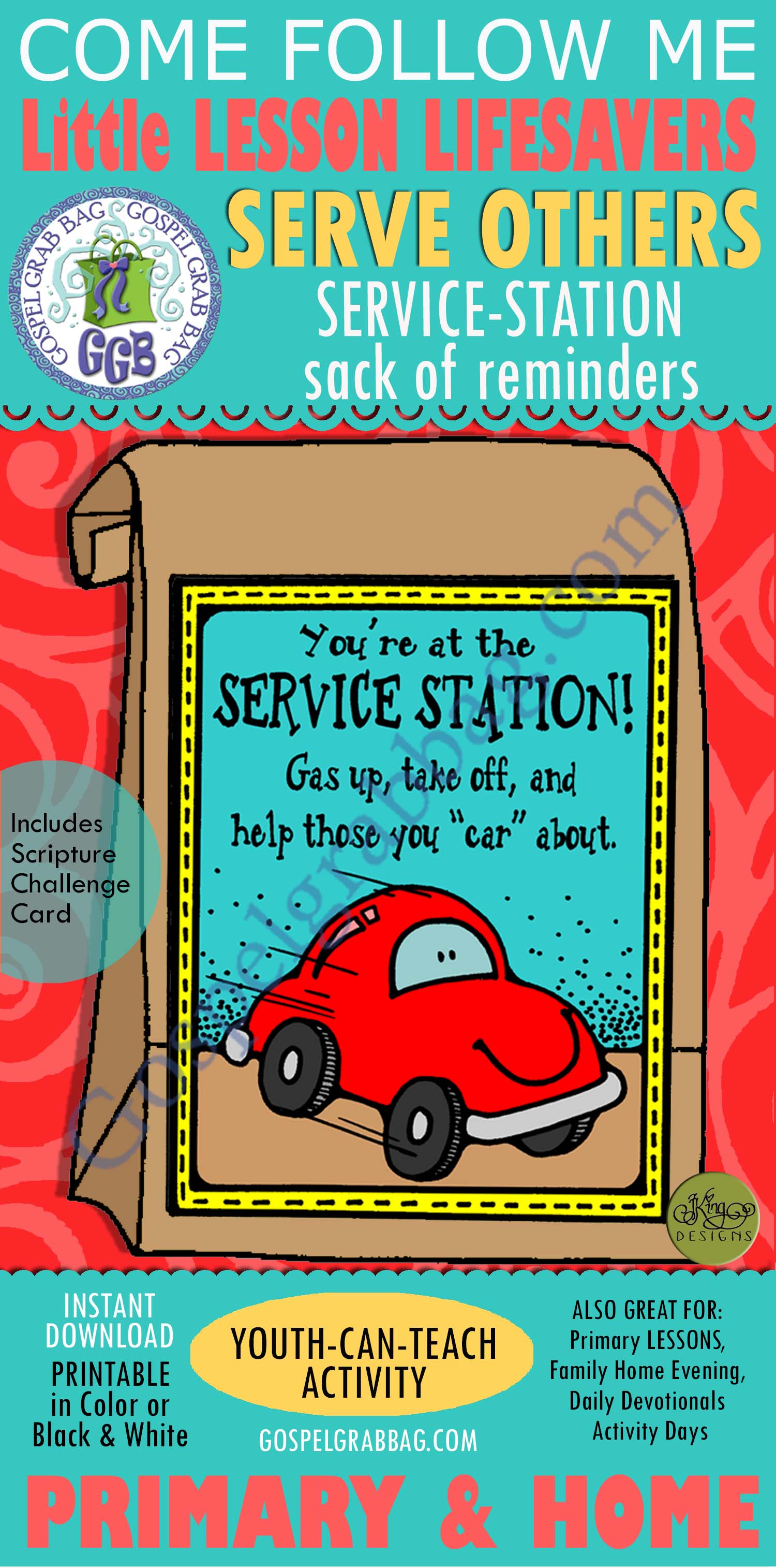 $1.50 Little LESSON LIFESAVER Activity for Come Follow Me – Primary and Home lessons, family home evening, children ages 8-11