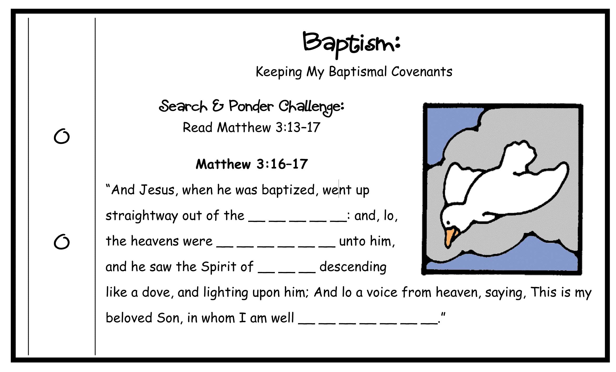 $1.50 Little LESSON LIFESAVER Activity for Come Follow Me - Primary lesson or Home lesson (family home evening)