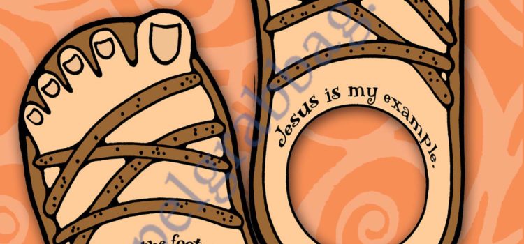 Primary 1 – Sunbeam Lesson 36 Activities – I Can Be a Good Example “Follow in footsteps of Jesus” example sandals, Sunbeam Lesson Manual Helps $1.50 Little LESSON LIFESAVER Activity for Nursery - Ages 2-5, Come Follow Me - Primary and Home, family home evening