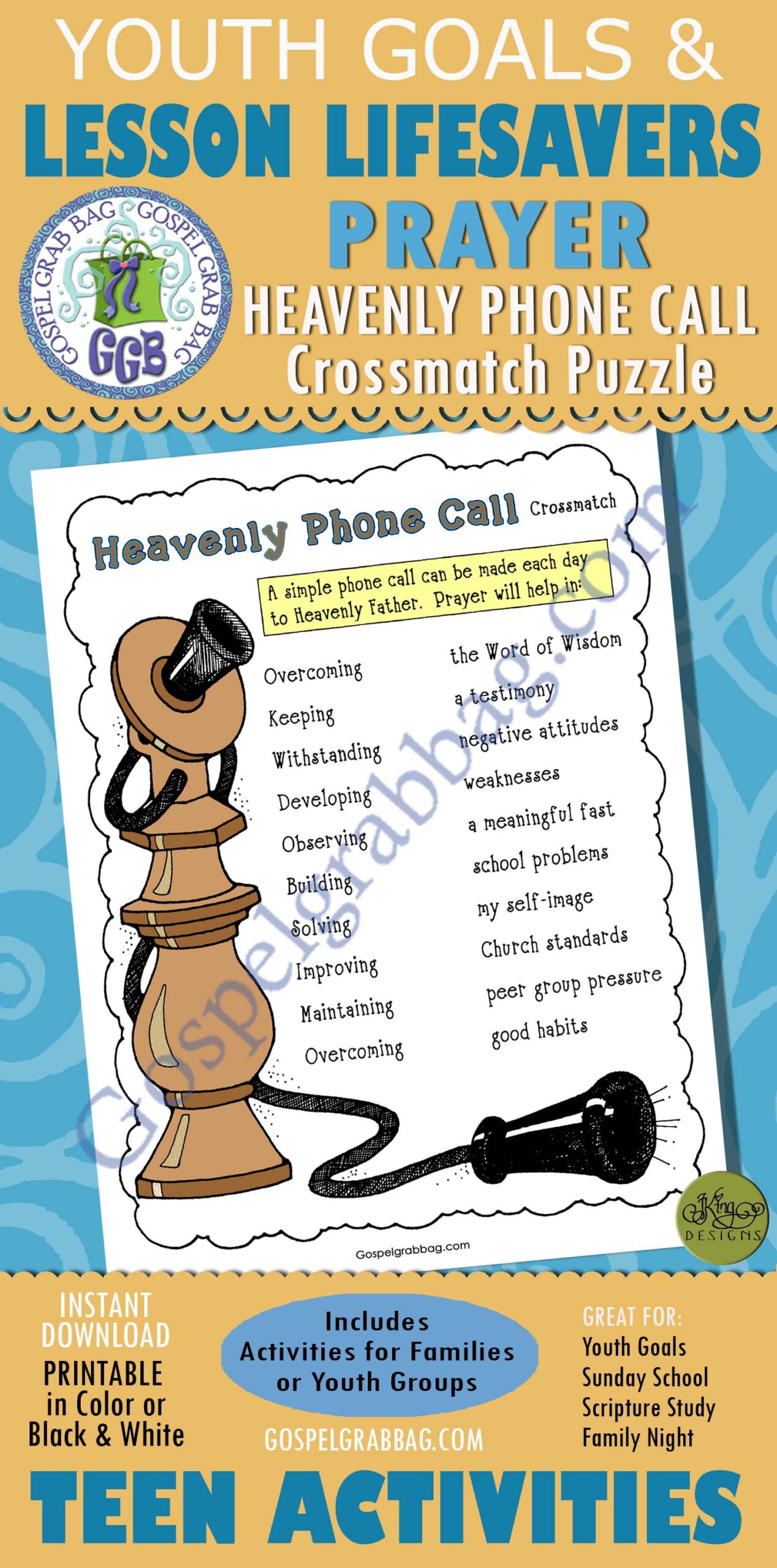 YOUTH GOAL Heavenly Phone Call crossmatch puzzle