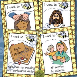 $1.75 CHOICES: Lesson LIfesaver Activity "Bee" Righteous Challenge Cards, GospelGrabBag.com, LDS printables