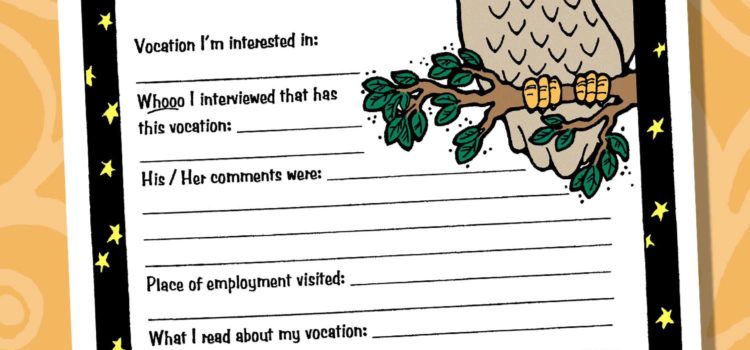 I Give a Hoot! Vocation Future Focus planner