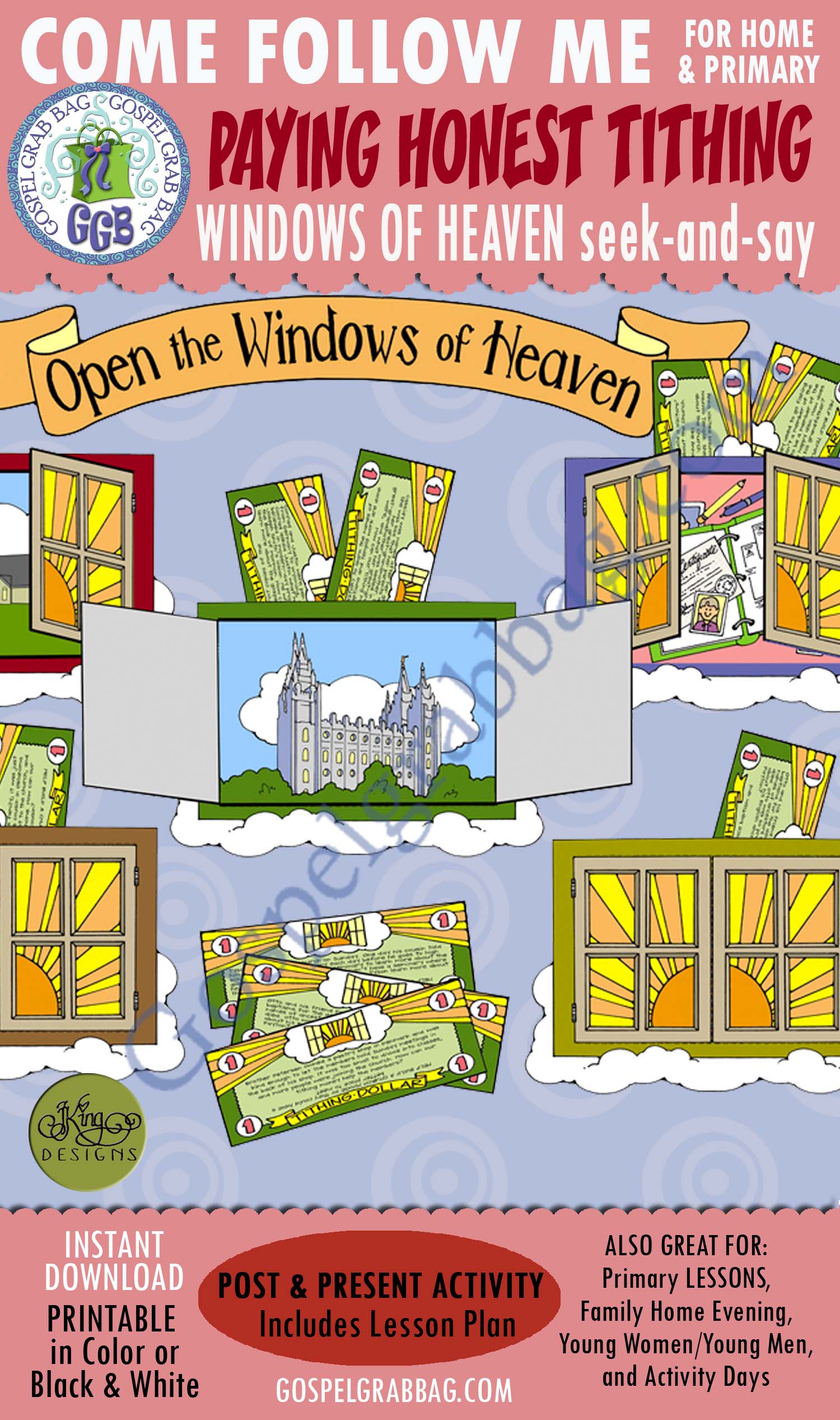 POST-AND-PRESENT Activity Open the Windows of Heaven seek-and-say