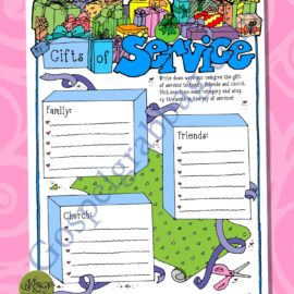SERVICE Activity: Gifts of Service planner, Lesson Lifesaver, Come Follow Me, Sunday School