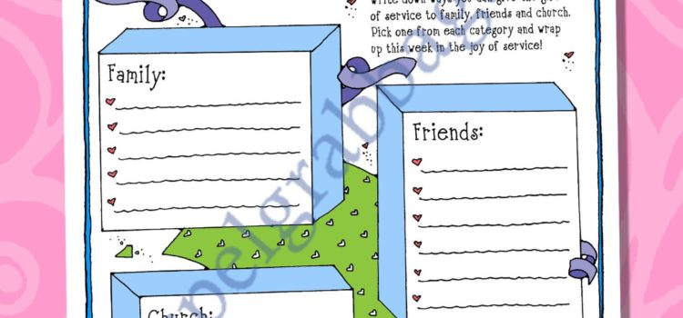 SERVICE Activity: Gifts of Service planner, Lesson Lifesaver, Come Follow Me, Sunday School