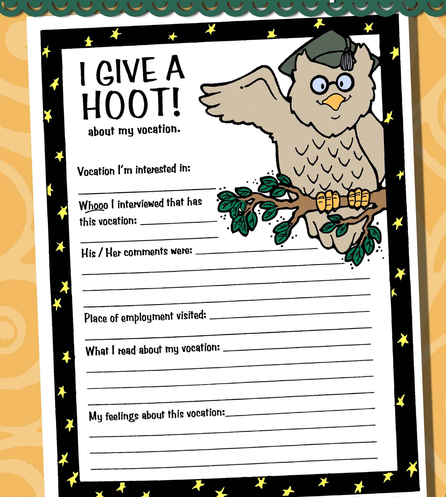 I give a hoot about my education PLANNER