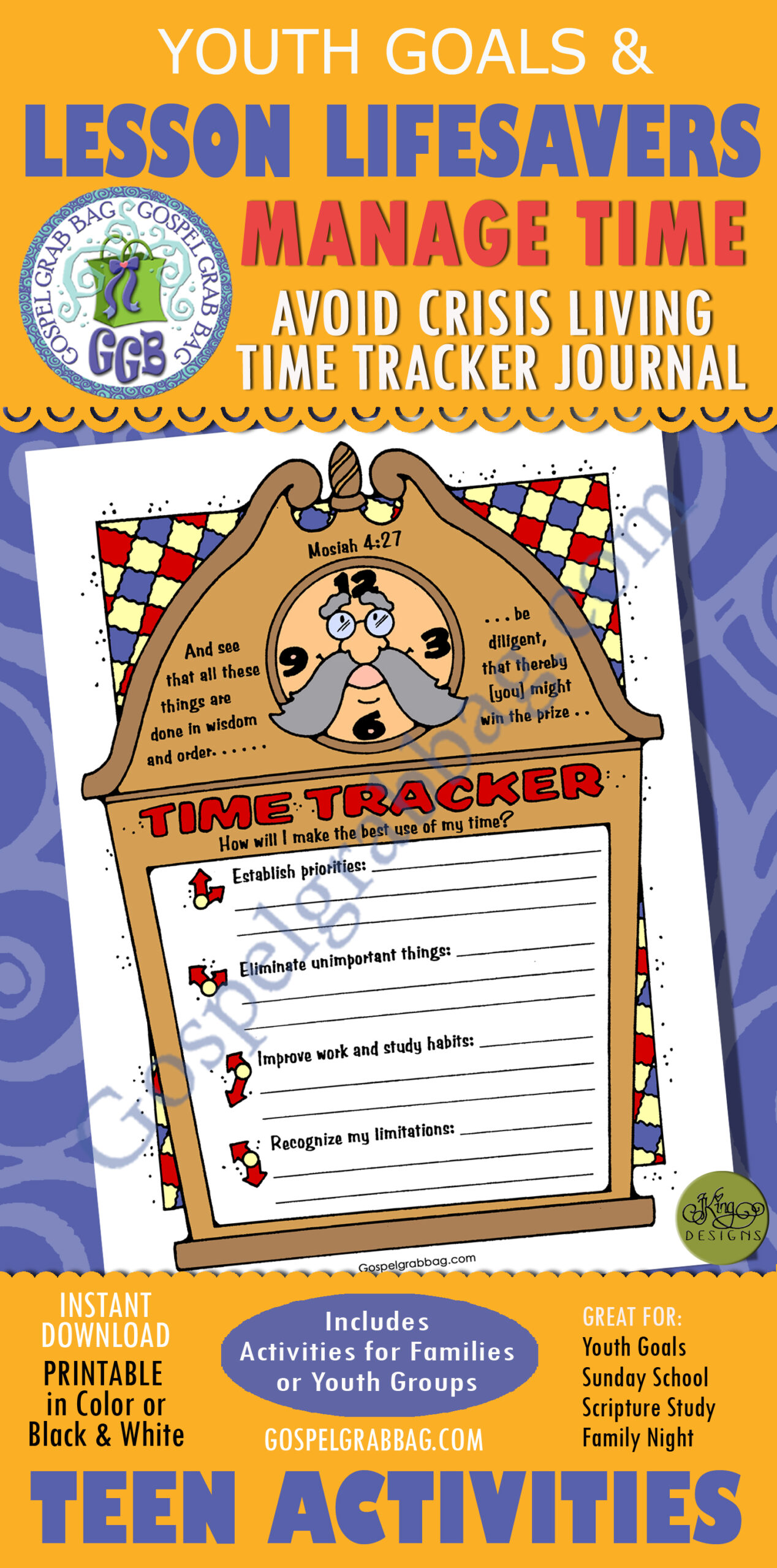 Time Management tracker journal