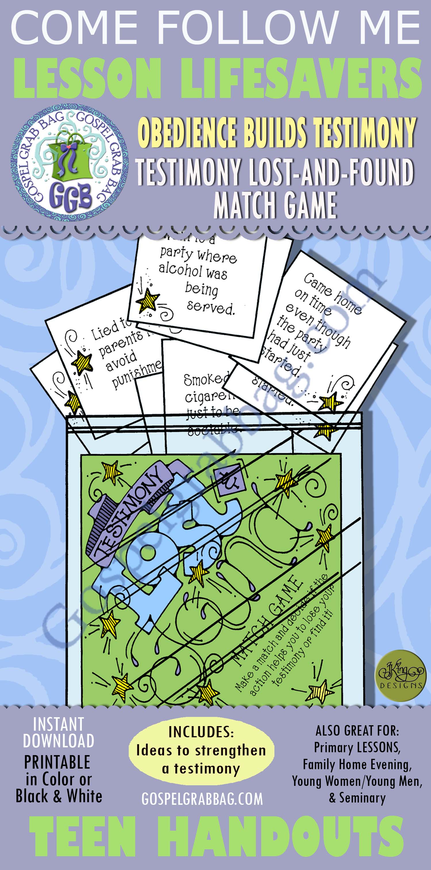 Testimony Lost and Found match game