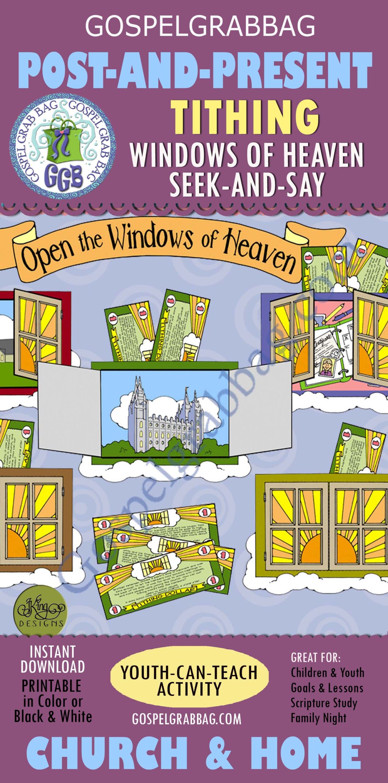 Open the Windows of Heaven seek-and-say ACTIVITY