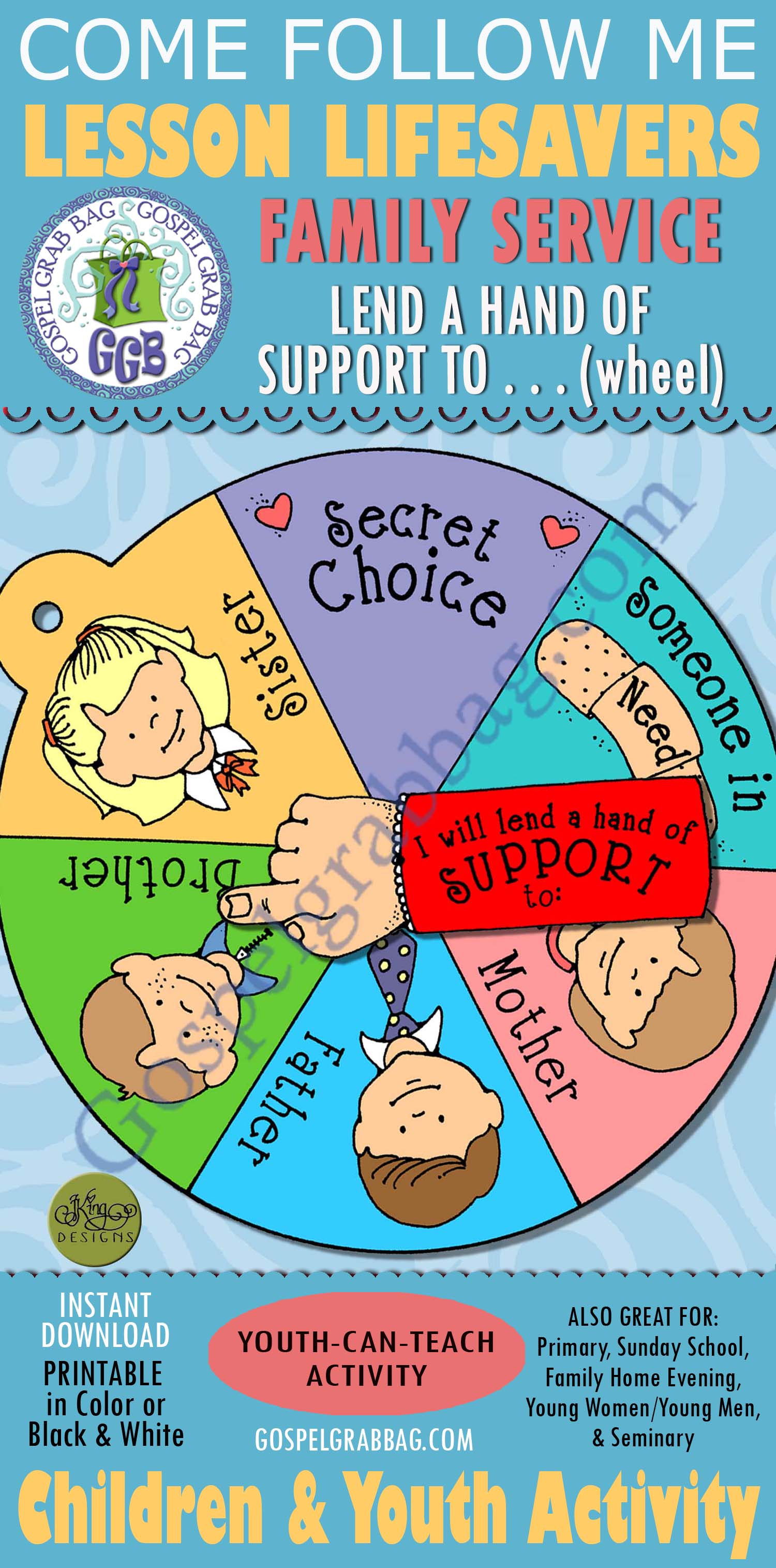 Lend a Hand of Support wheel