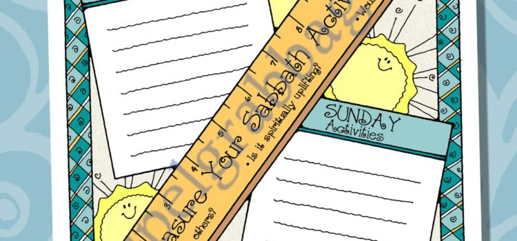 SABBATH DAY PLANNER preparation & activities