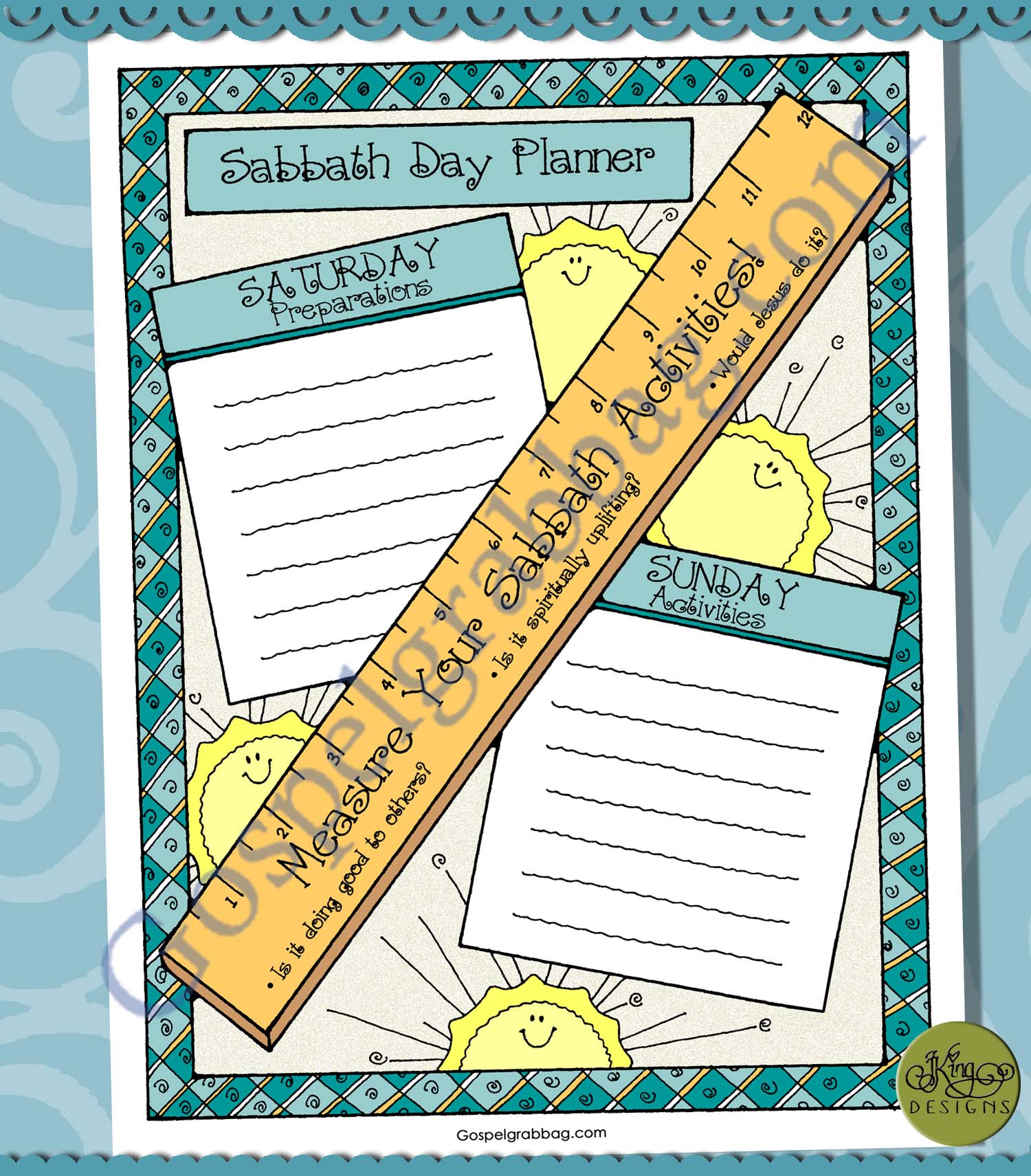 SABBATH DAY PLANNER preparation & activities