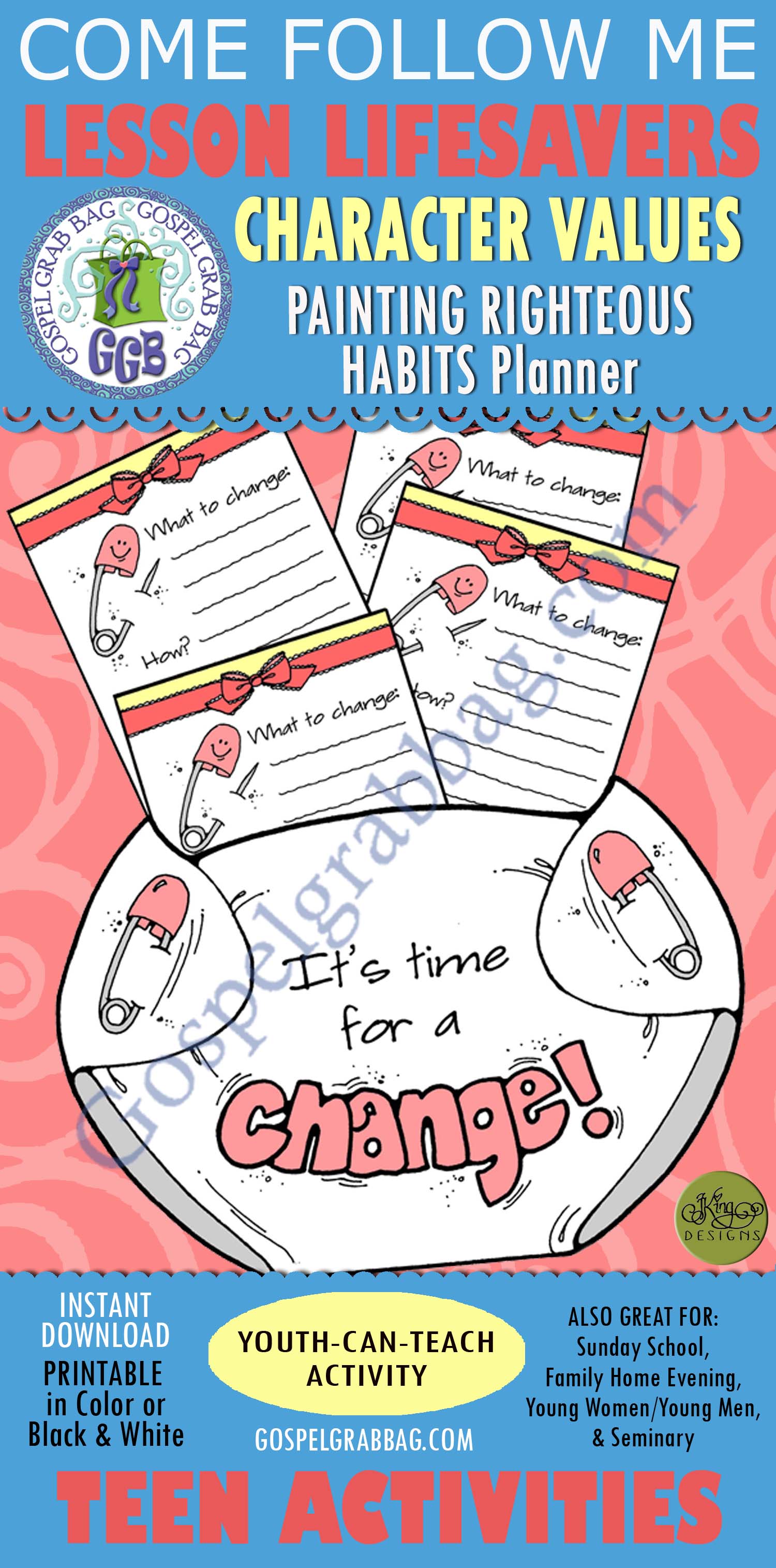 $1.75 LESSON LIFESAVER for Teens - Come Follow Me Sunday School, Seminary, family home evening