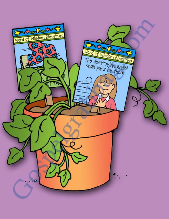 Word of Wisdom Blossom Blessings plant signs