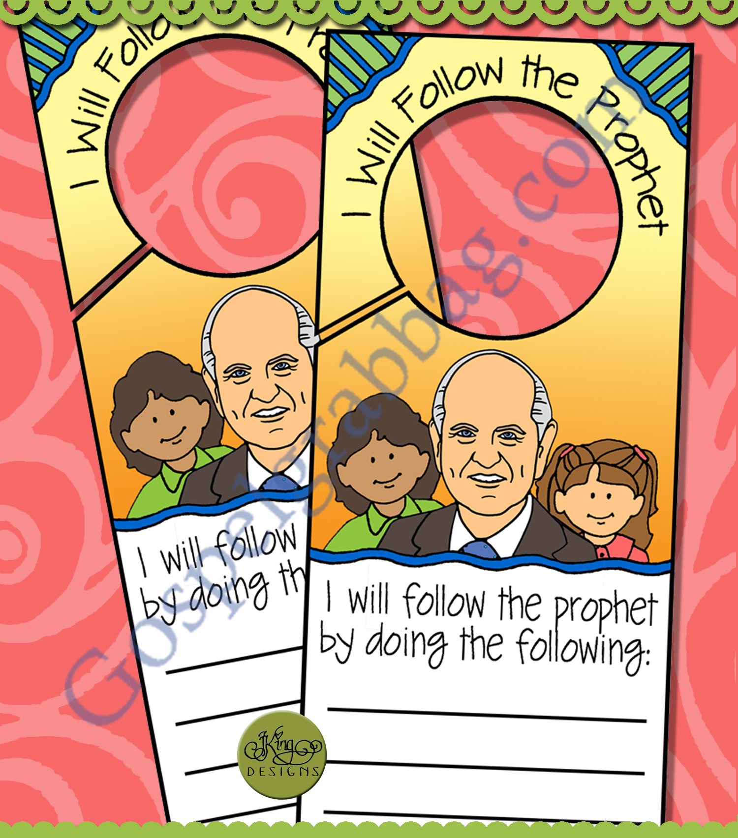 Learning & Living the Gospel Goal 4 (Part 1 of 2): Read a recent conference address given by the prophet (in the May or November Ensign magazine). Prophet Ponder (Doorknob Hanger)