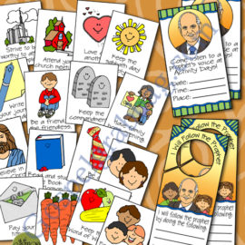 Follow the Prophet goal activity match game, doorknob sign