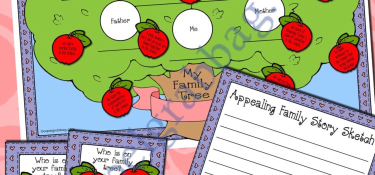 TEMPLES & FAMILY HISTORY: Activity Days – Learning and Living the Gospel – Goal 8, pedigree chart, family story Families Can Be Together Forever pedigree and story sketch goal