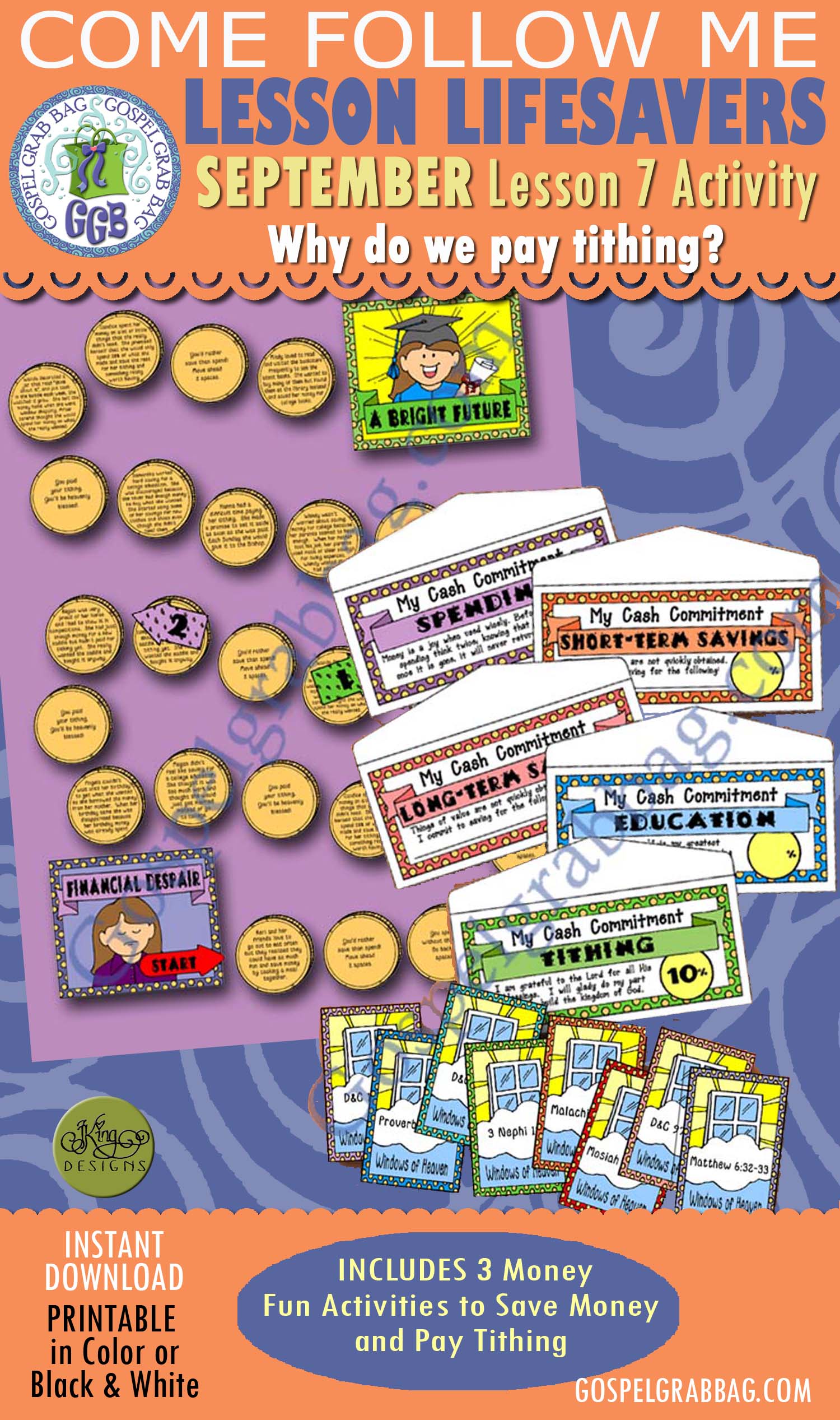 TITHING Activity 3 Money Fun Activities to Pay Tithing and Save Money Tithing and Money