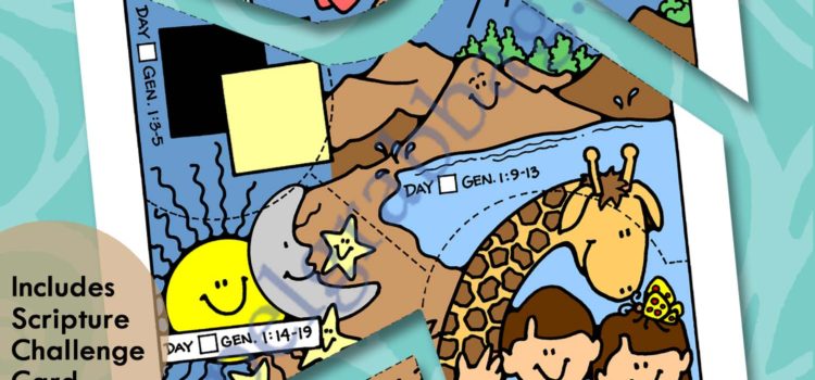 CREATION Activity: Days 1-7 Creation Scripture Puzzle – Come, Follow Me Primary – Family Home Evening, Old Testament Lesson 3 Activity Primary 6 manual