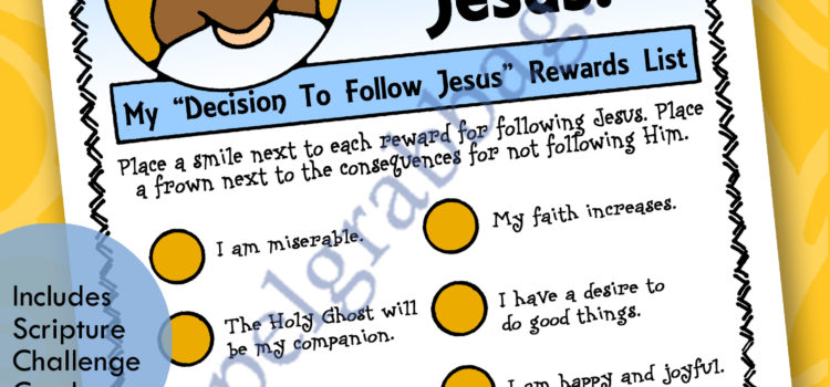 $1.50 Little LESSON LIFESAVER Activity for Come Follow Me - Primary, Family Home Evening, Sunday School, Bible Study