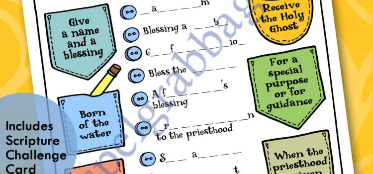 $1.50 Little LESSON LIFESAVER Activity for Come Follow Me – Primary and Home (family home evening), LDS, Christian, Bible Study