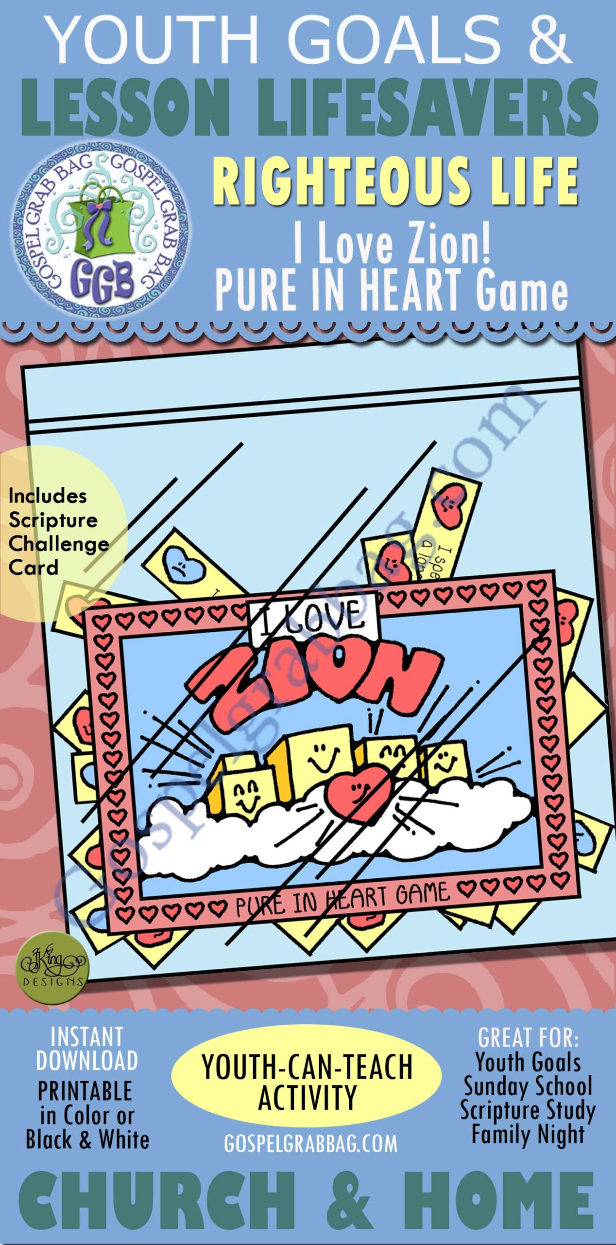CHOOSE THE RIGHT I Love Zion Pure in Heart Game