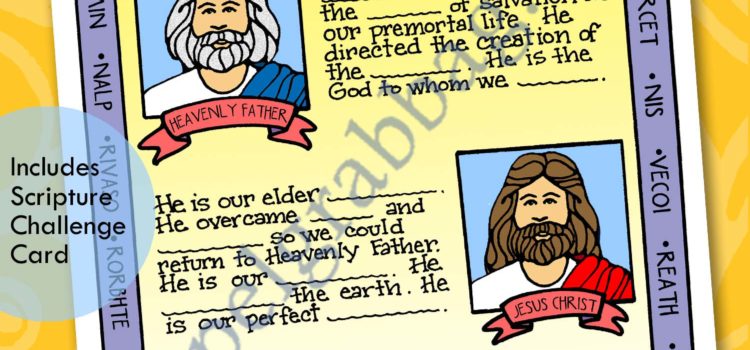 I Honor Heavenly Father, Jesus Christ, and the Holy Ghost (Worship Word Find)