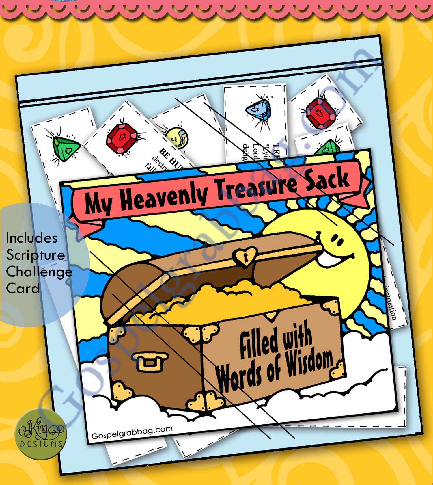 My Heavenly Treasures Sack (filled with words of wisdom)
