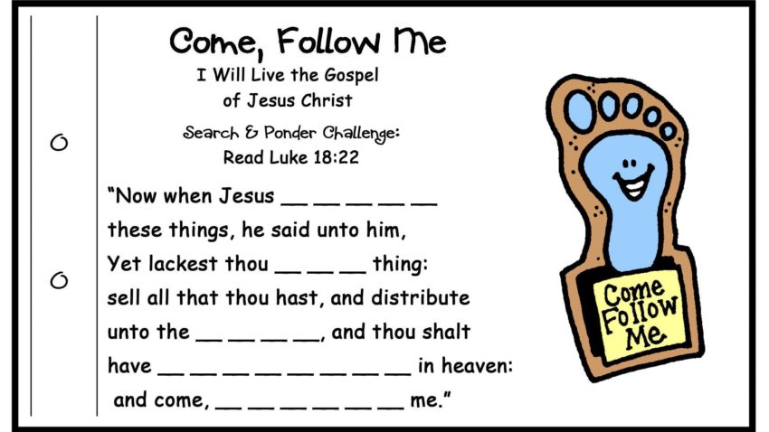 $1.75 INCLUDED in "Faithful Footsteps Flip Chart" Activity - For Come Follow Me Primary and Home lessons, family home evening