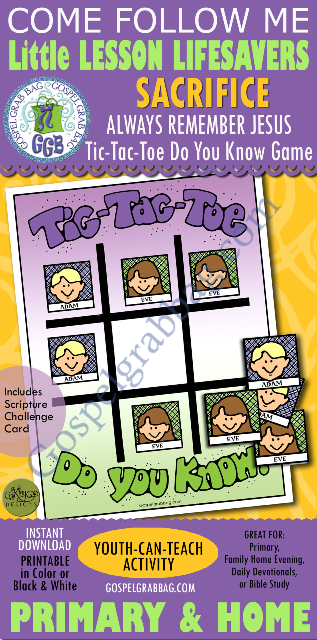 Adam and Eve Tic-Tac-Toe Game