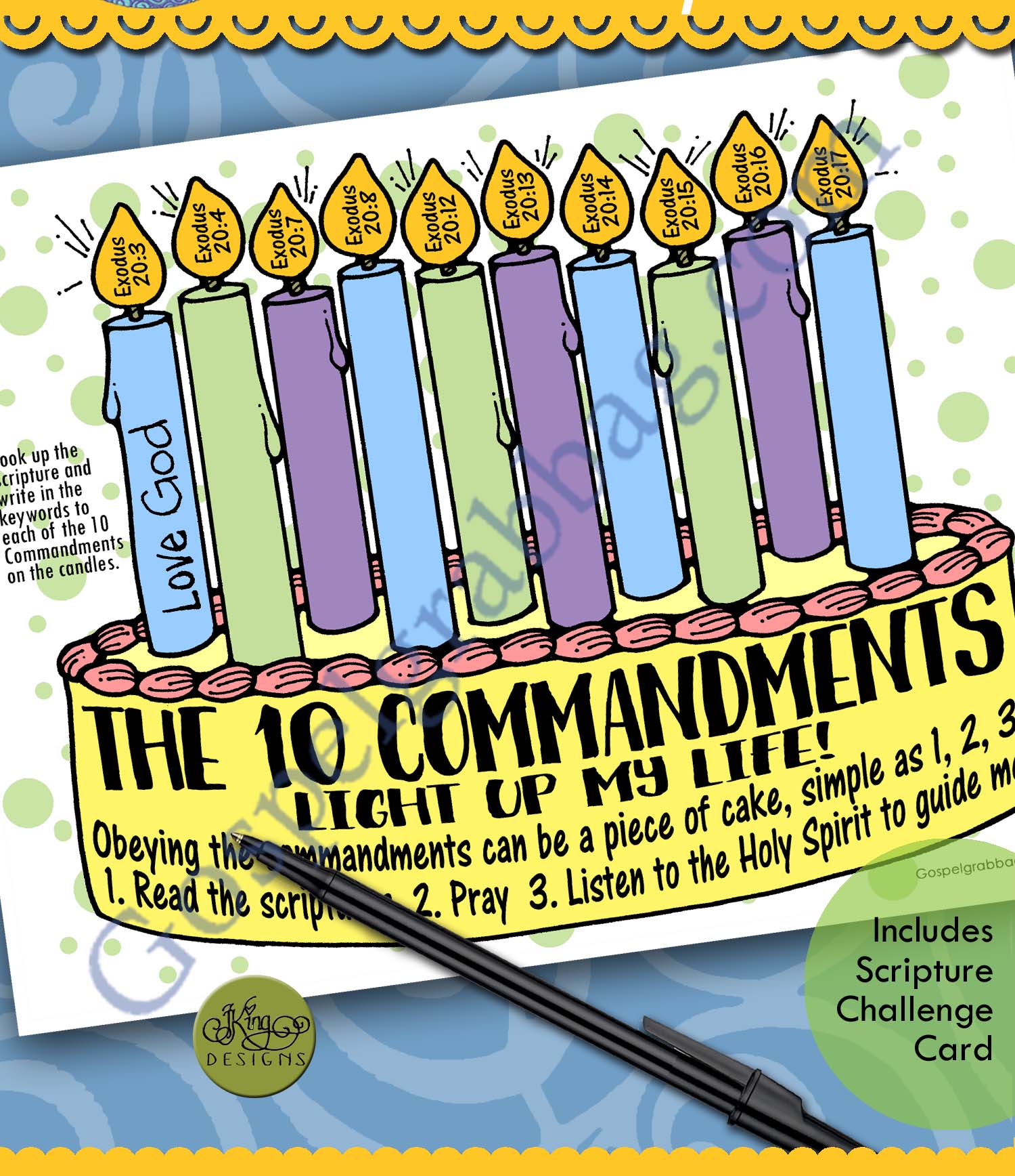 Commandments Lesson Activity for Ages 8-11 OLD TESTAMENT