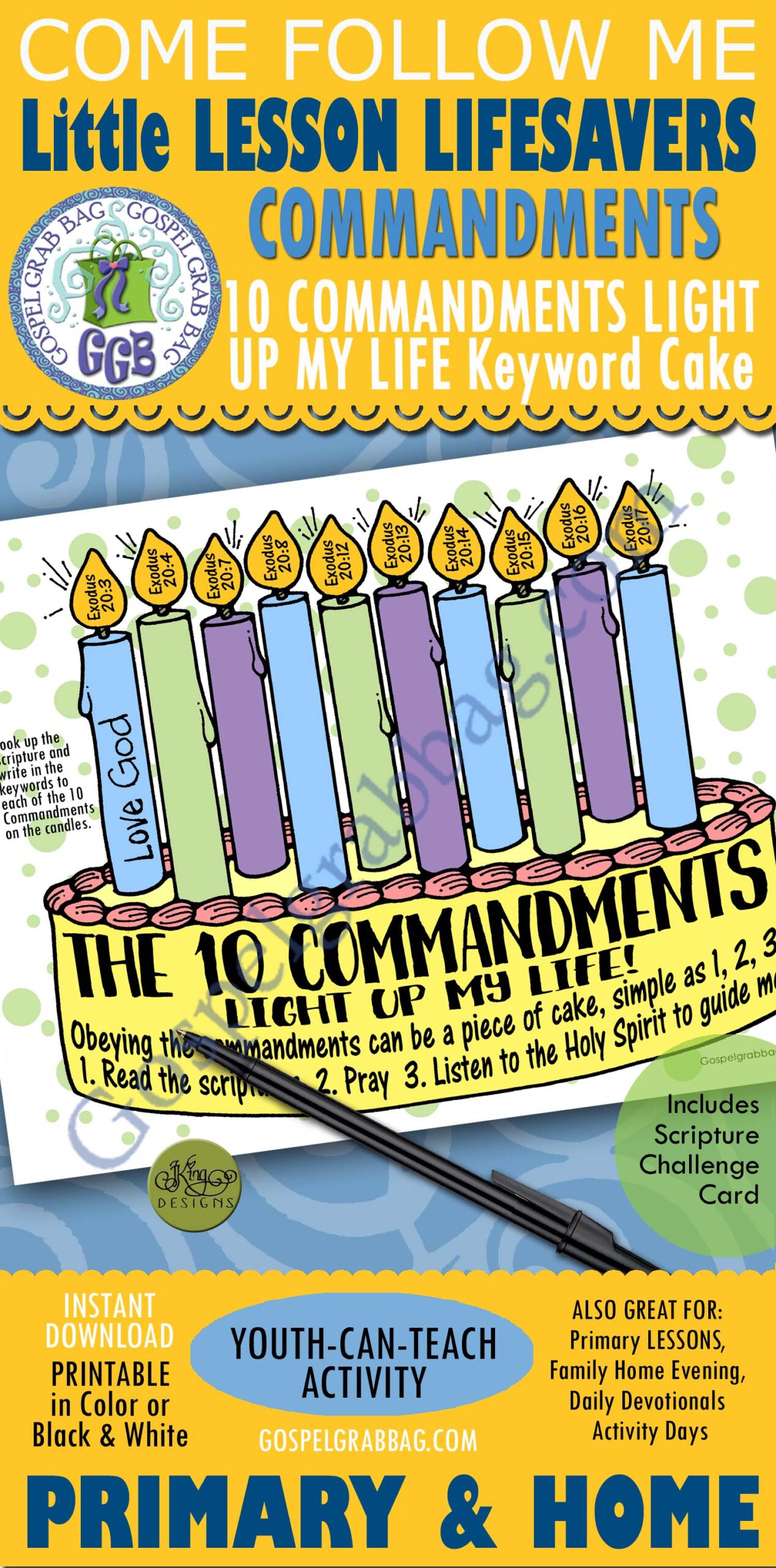 Commandments Lesson Activity for Ages 8-11 OLD TESTAMENT