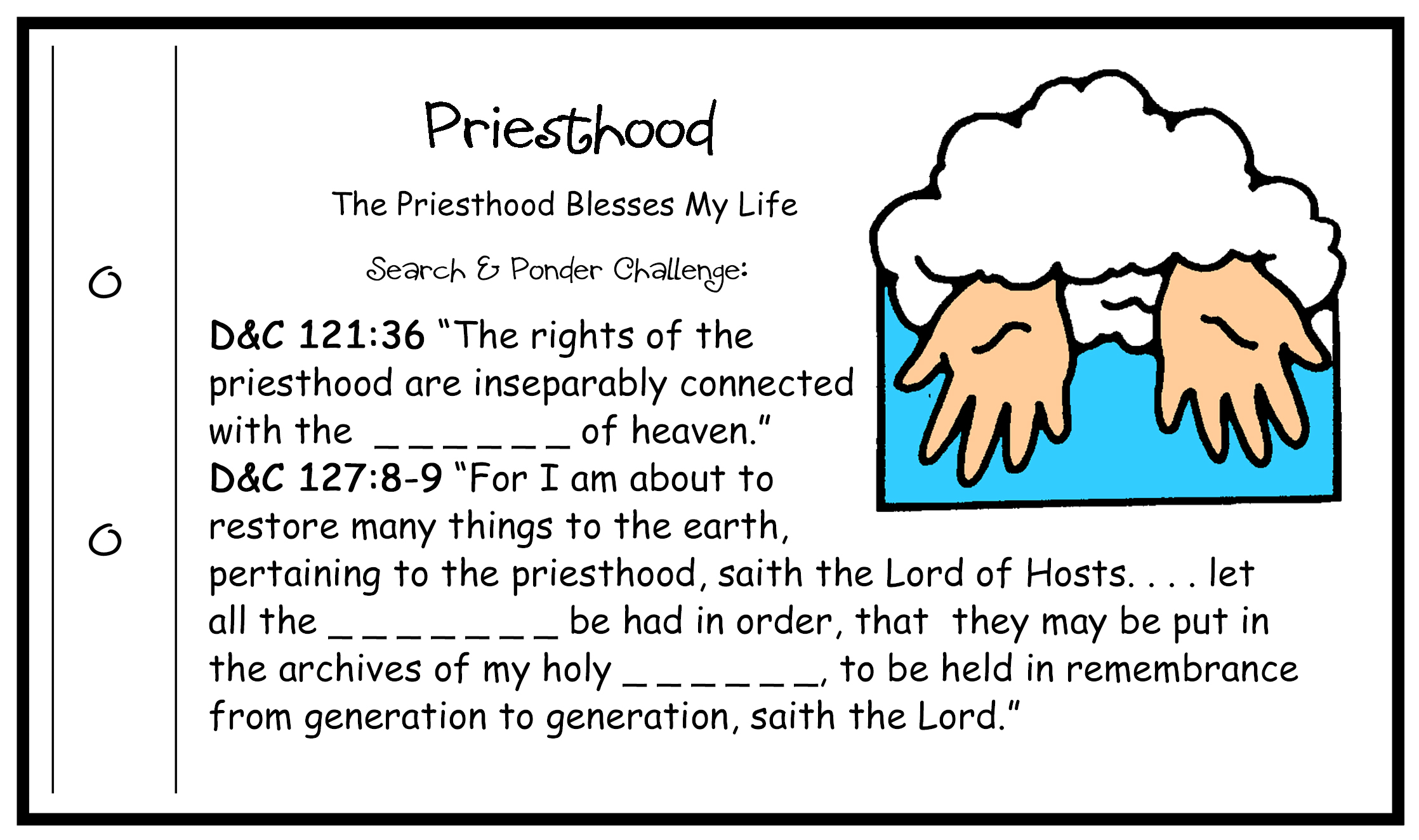PRIESTHOOD blesses my life scriptures