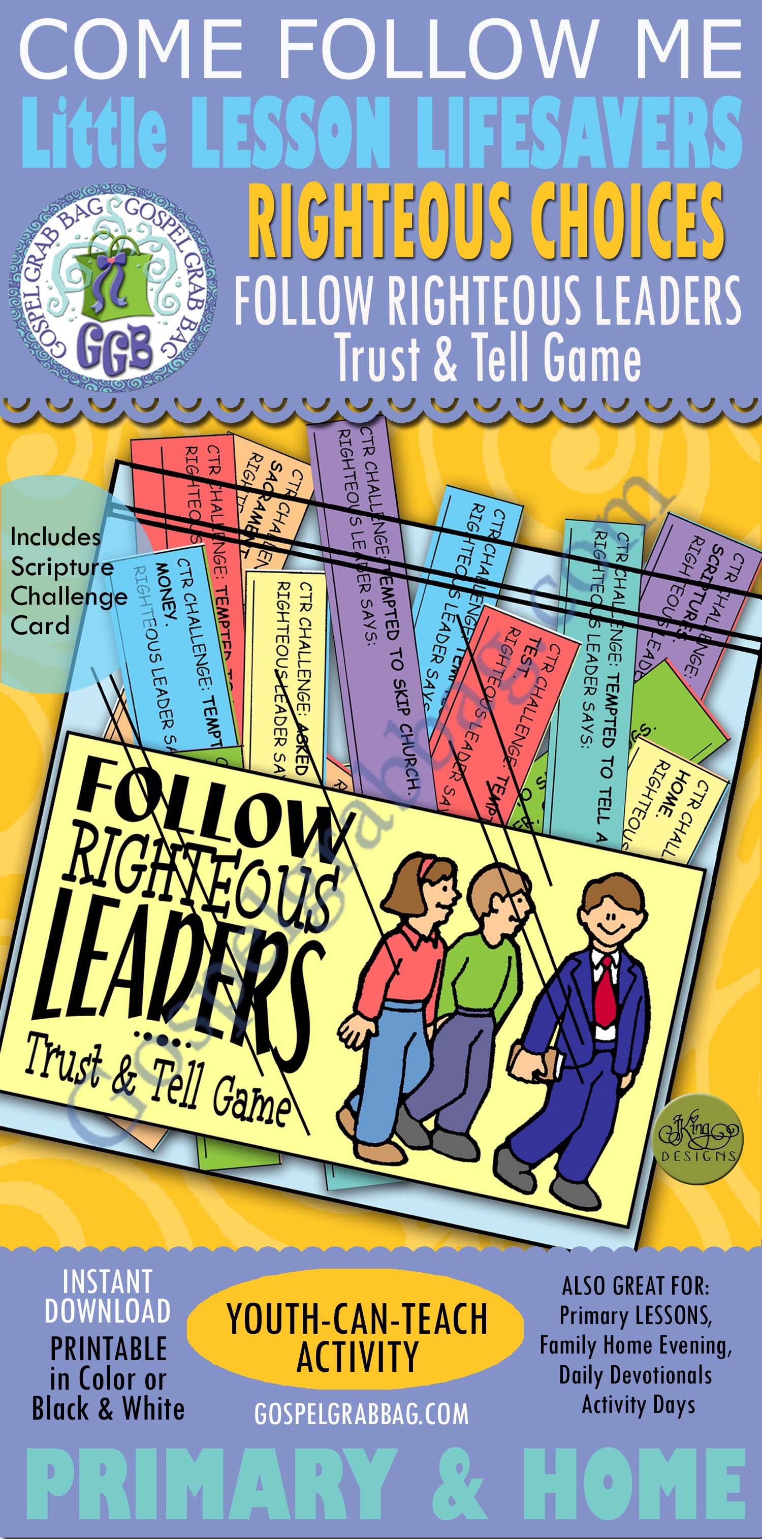 $1.50 Little LESSON LIFESAVER Activity for Come Follow Me - Primary and Home (family home evening)