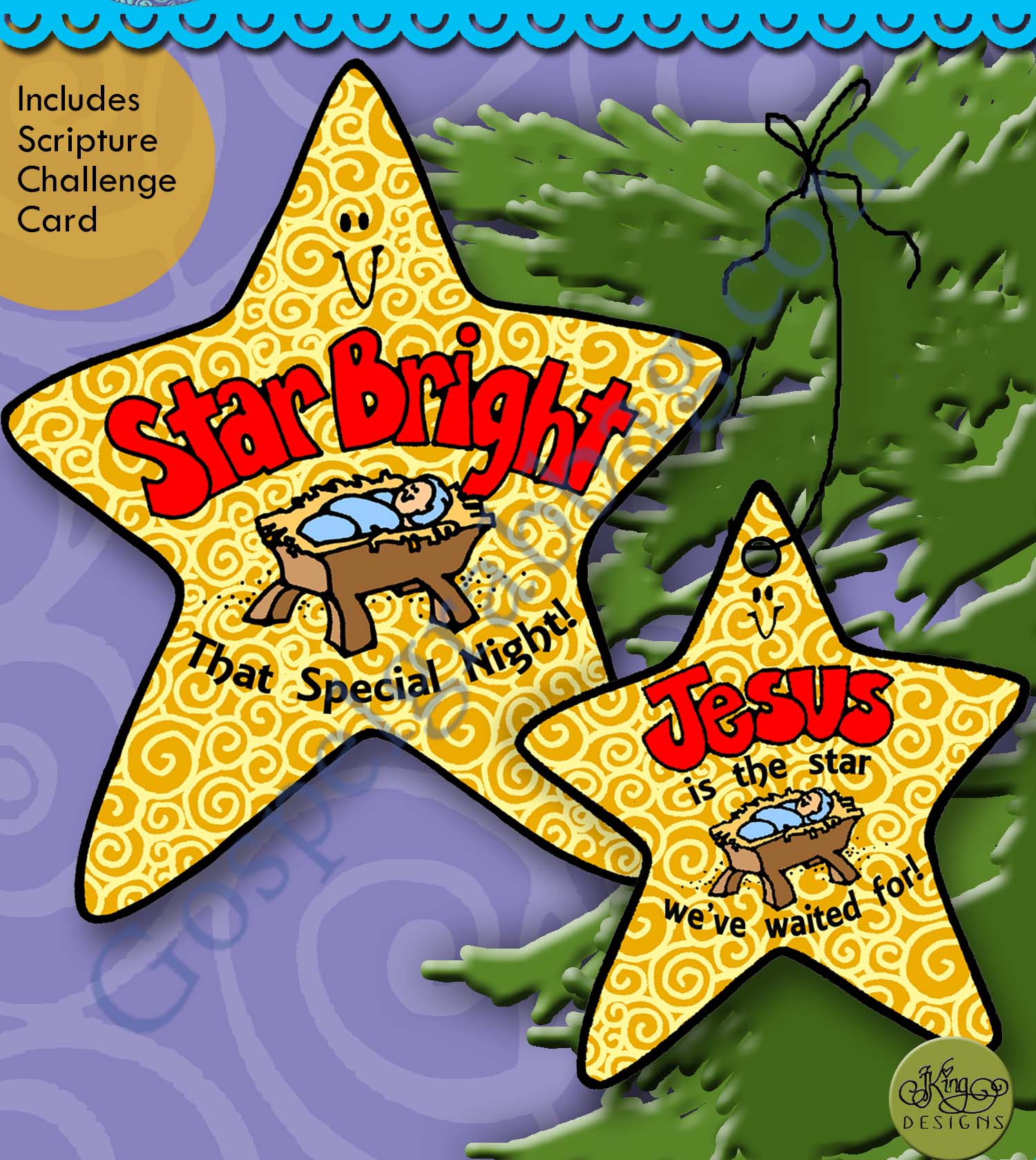 Star Bright that Special Night (testimony star and star ornament)