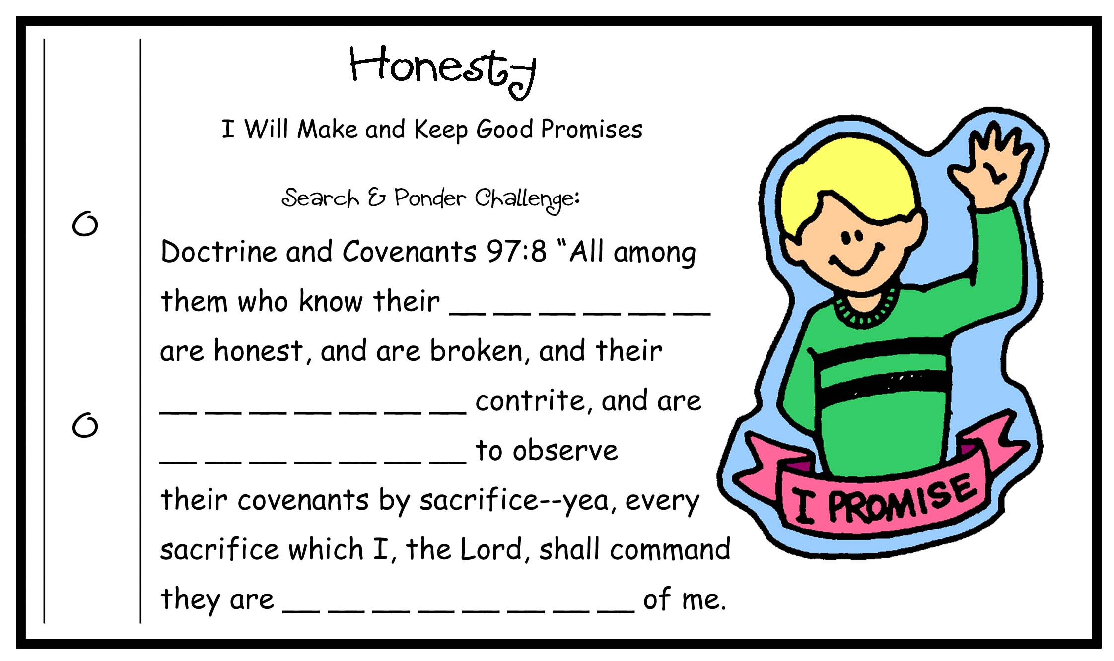 Scripture Challenge Card Jacob and Rachael - Old Testament