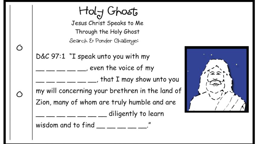 D&C 97:1 Holy Ghost scripture challenge card