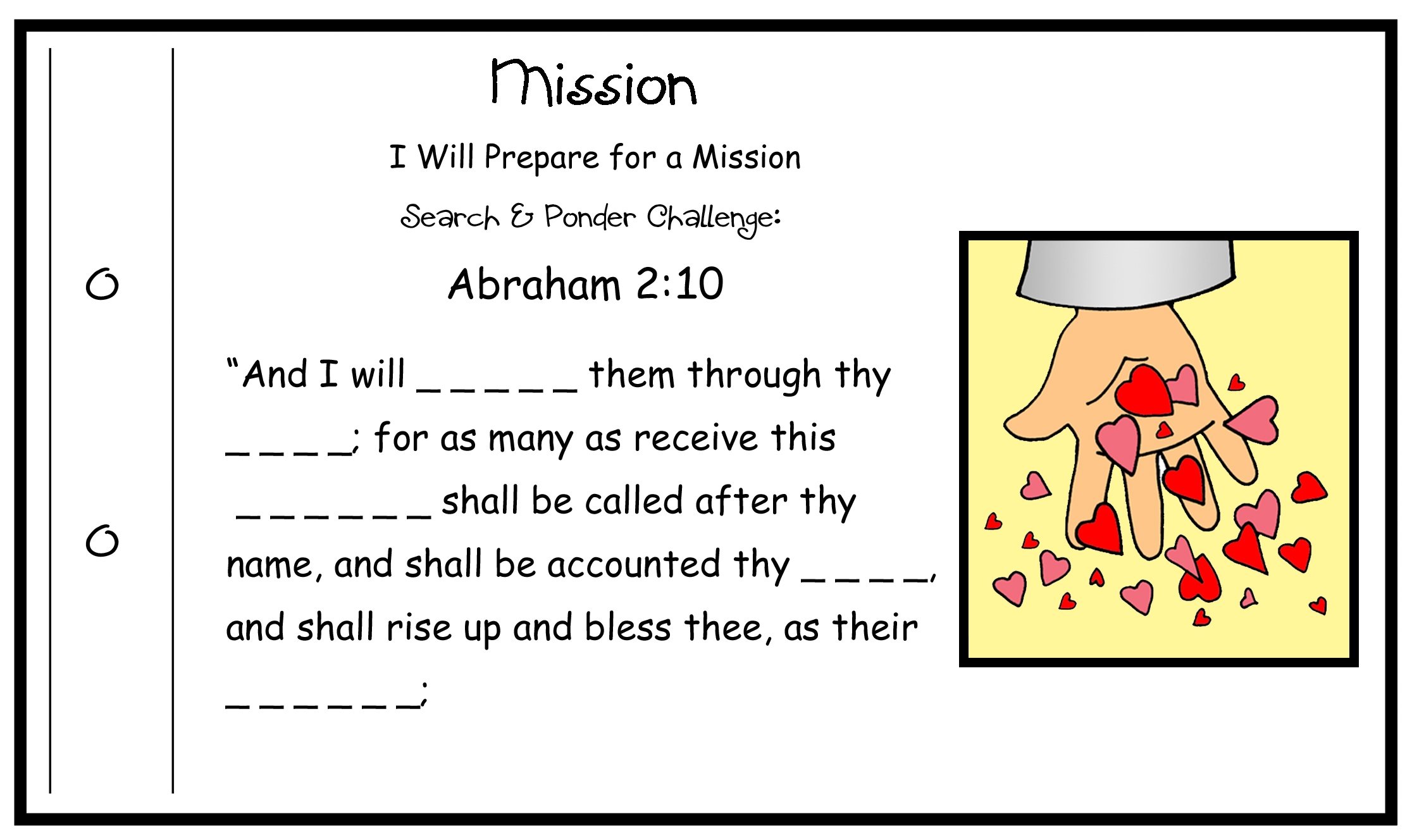 Scripture Challenge Card Abraham Seed Blessing
