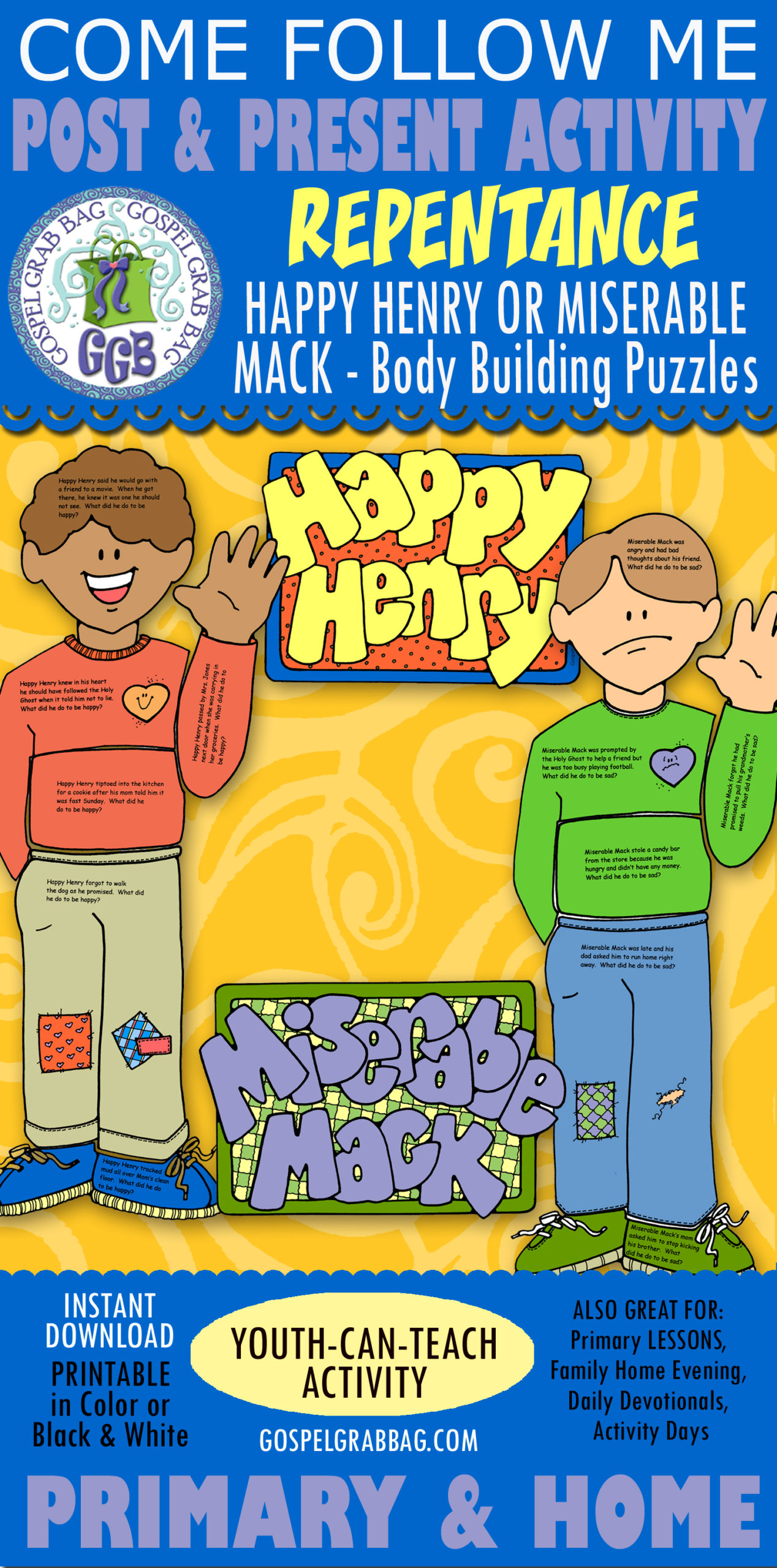 Repentance Can Make Us Happy: HAPPY HENRY or MISERABLE MAC body-building puzzles