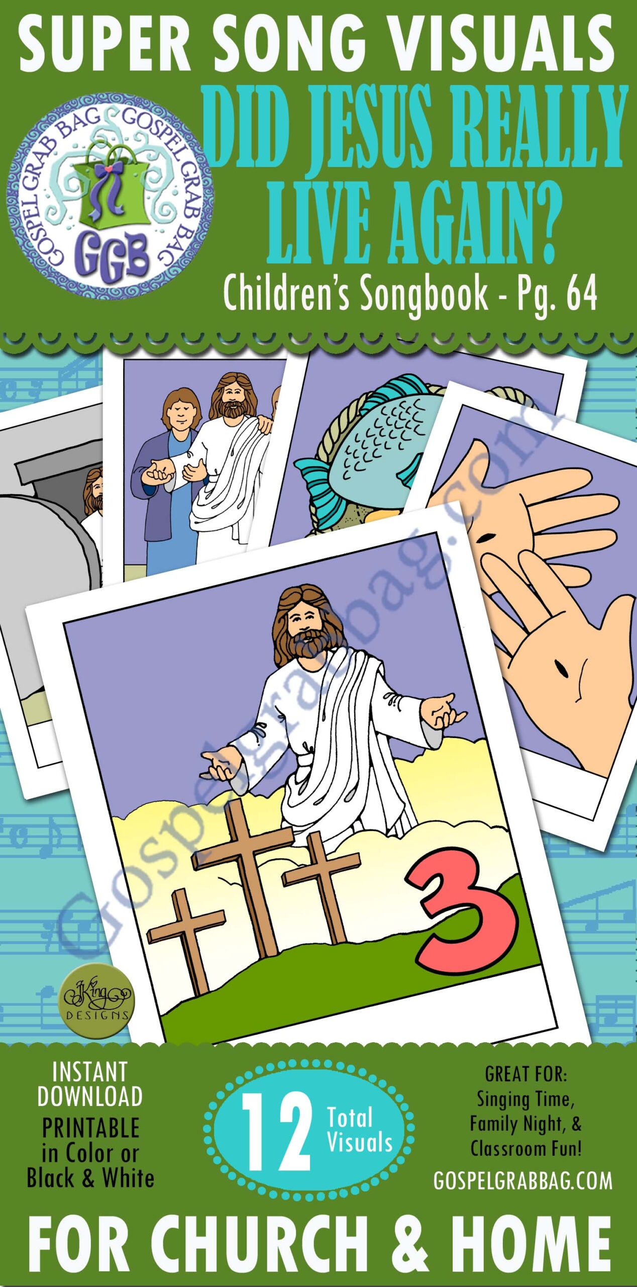 Song visuals for song "Did Jesus Really Live Again" Primary and family home evening