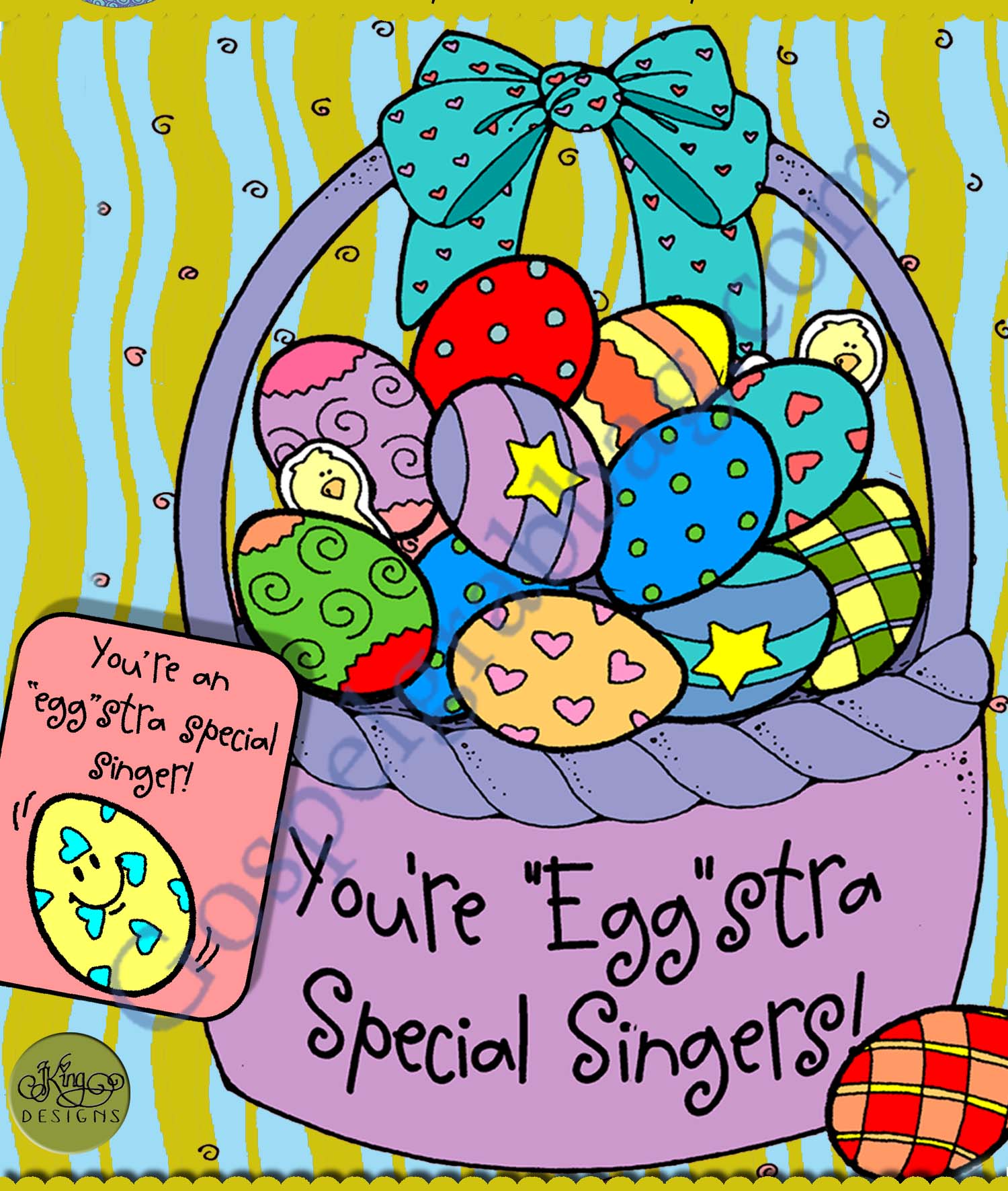 $2.50 APRIL - EASTER Singing Fun Activity: Egg-stra Special Singers pick-a-song, singing meter, and award badge, GospelGrabBag.com, LDS Printables