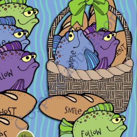 $3.00 LOAVES AND FISHES keyword choose-a-song: Primary Music Singing Time Activities to Motivate Children to Sing, download from GospelGrabBag.com